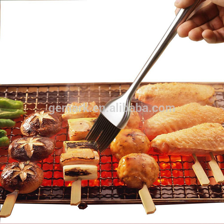 Silicone Basting Brush with Stainless Steel Handle For BBQ Meat,Grill and Pastries