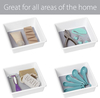 Plastic Drawer Organizer With Non-Slip Lining and Feet Multi-Purpose Storage Box