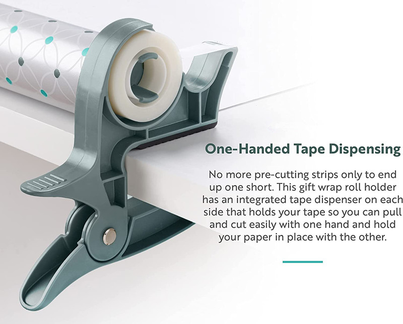 Desktop Tape Dispenser Wrap Buddies Simple Gift Wrapping Paper Holder and Organizer