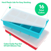 Large Ice Cube Trays for Whiskey Silicone Tray Set with Plastic Lids Stackable Easy Release Freezer Molds