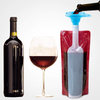 Foldable Wine Bag Portable Reusable Plastic Wine Bottle Pouch for Wine Liquor Beverages