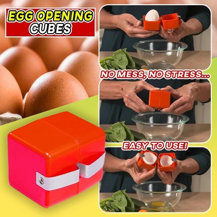 Egg Opening Cubes Egg Cracker Portable Efficient Opening Tool Handheld Egg Yolk Separator