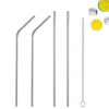 Ecofriendly Stainless Steel Straws Bent And Straight Drinking Straw Set