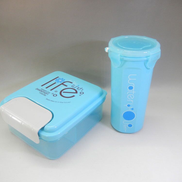 Plastic Set Sandwich-lunchbox and Bottles for Drinking for Children lunch kit lunch box and water bottle set