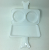 Food Safe Material Plastic Microwavable Two Egg Poacher In Kitchen
