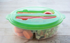chill to go food container with fork spoon and removable freezer pack