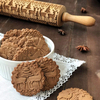 Christmas Embossed Wooden Rolling Pins Wooden Laser Engraved 3D Rolling Pin for Making Cookie Dough Crusts Pies Pastry