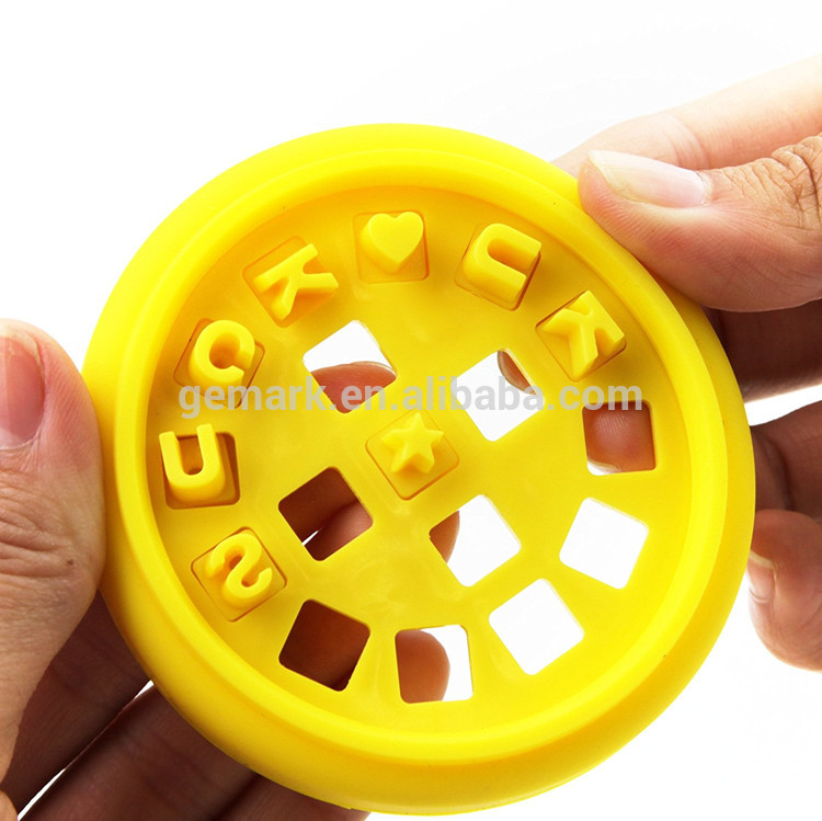 Yellow Silicone Cookie Stamp Customisable