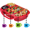 3 compartment lunch box Plastic Portion Perfect Meal Kit Lunch Box With Four Compartments