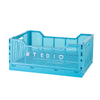 Plastic Collapsible Crate With Letter Stacking Folding Storage Baskets for Home Kitchen Bedroom