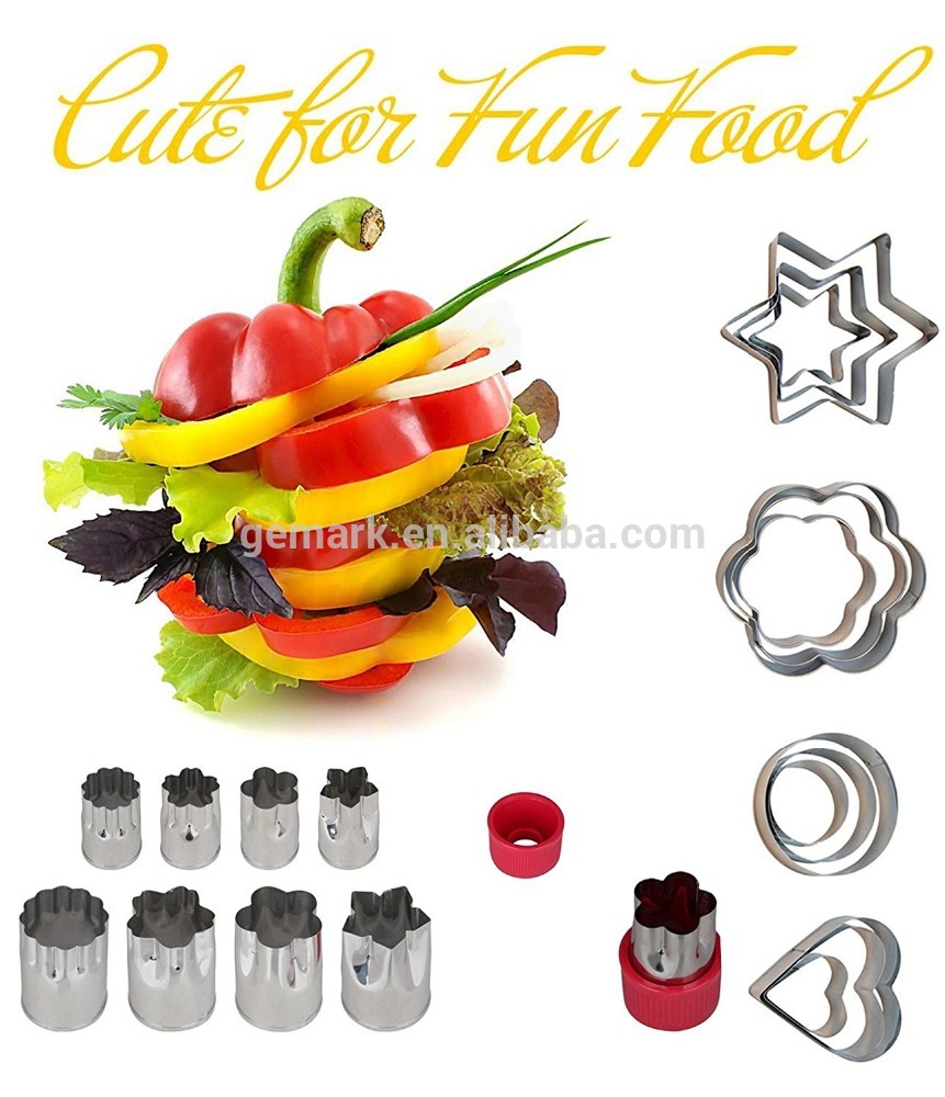 fruit and vegetable tool Mini Cookie Cutter Stainless Steel Cake Cutters For Kids