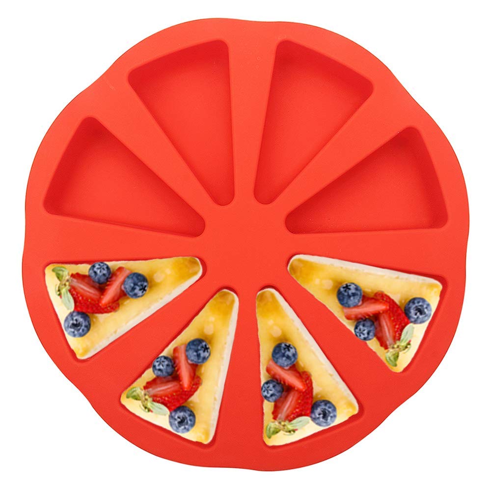8 Triangle Cavity Silicone Portion Cake Mould Scottish Scone & Cornbread Pan Slices Pastry Pan