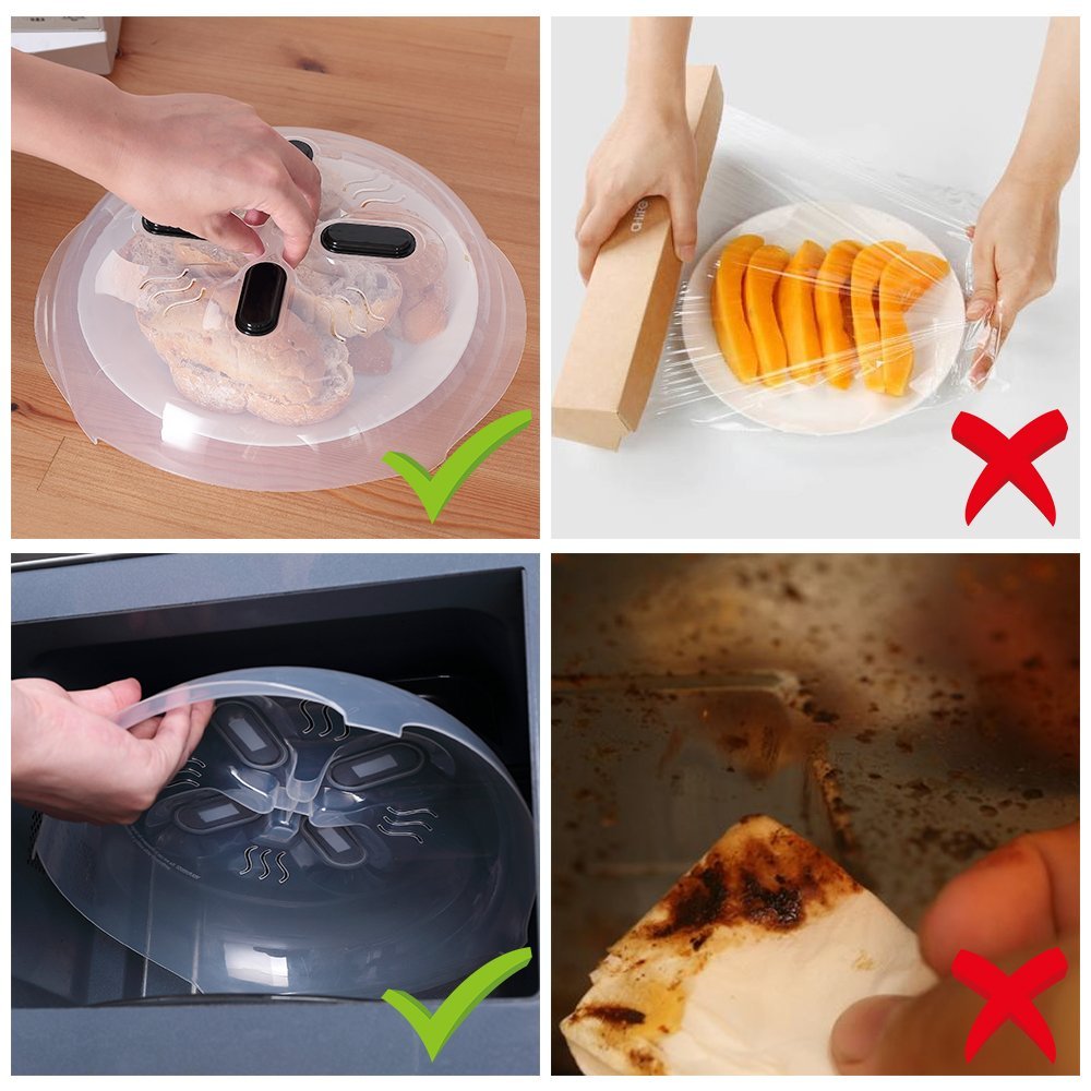 Magnetic Microwave Splatter Cover Microwave Plate Guard Lid With Steam Vent Magnetic Microwave Splatter Lid Hover Cover