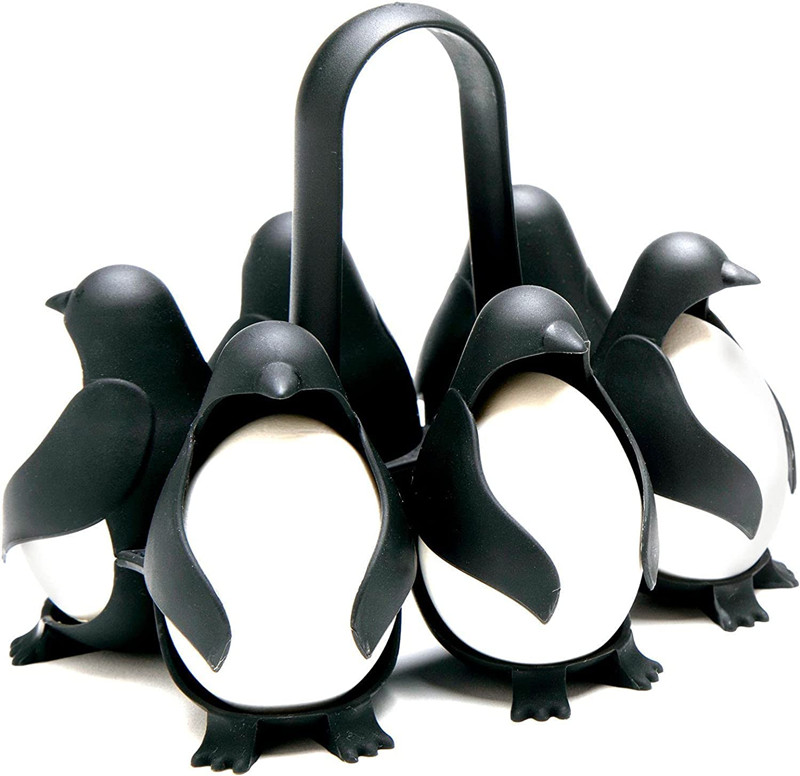 3-in-1 Cook Store and Serve Egg Holder Penguin-Shaped Boiled Egg Cooker for Making Soft or Hard Boiled Eggs